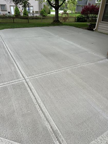 Stamped concrete patio work by OnCall Home Co.