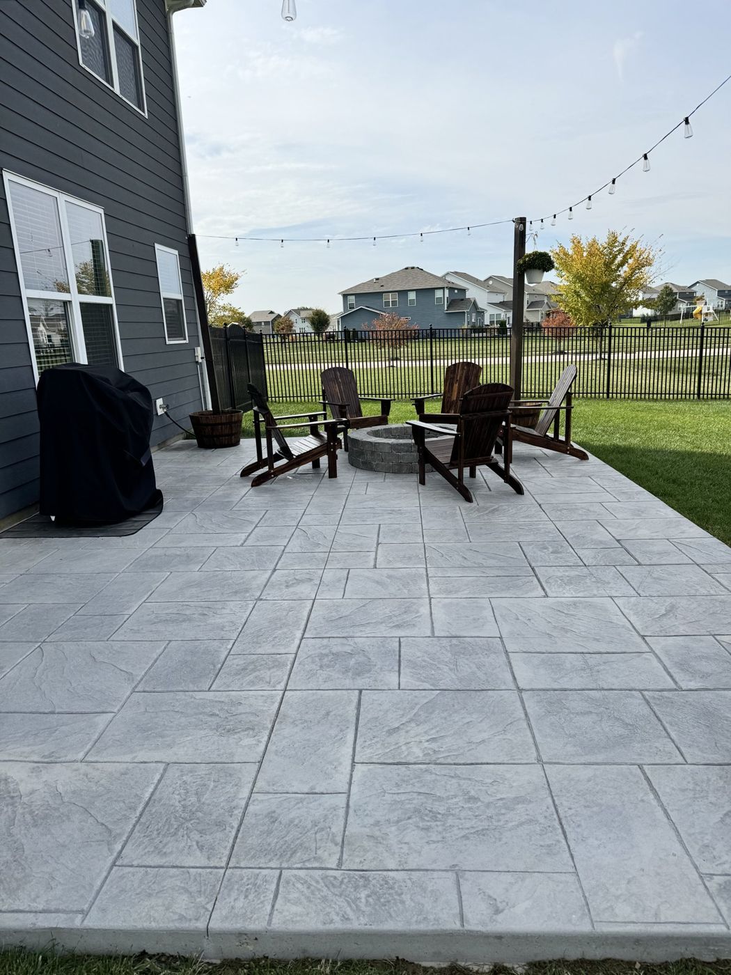 Stamped concrete patio work by OnCall Home Co.