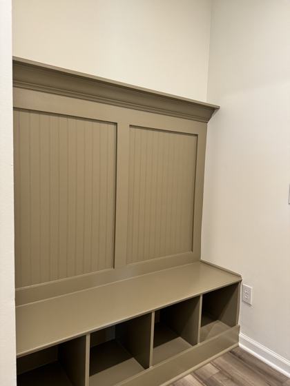 Fireplace and trim work by OnCall Home Co.