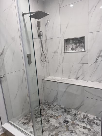 Bathroom remodel by OnCall Home Co.