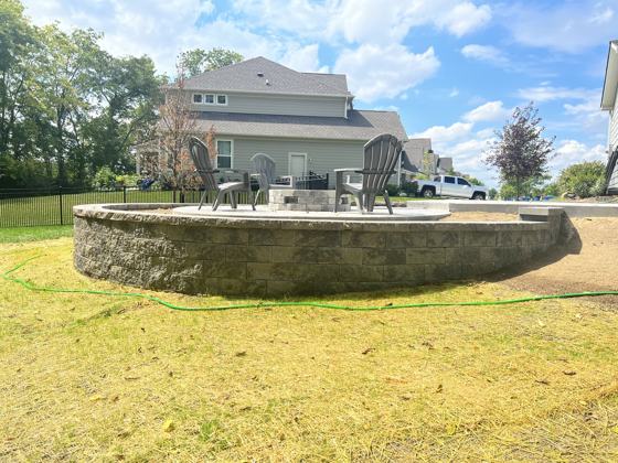 Stamped concrete patio work by OnCall Home Co.