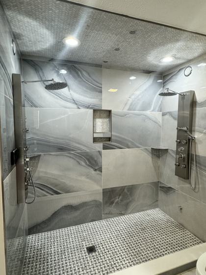 Bathroom remodel by OnCall Home Co.