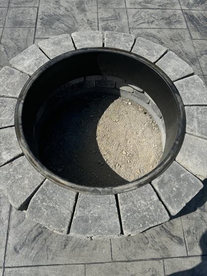 Outdoor kitchen and fire pit work by OnCall Home Co.