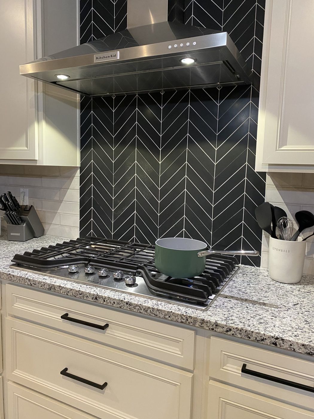 Kitchen backsplash and tile work by OnCall Home Co.