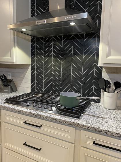 Kitchen backsplash and tile work by OnCall Home Co.