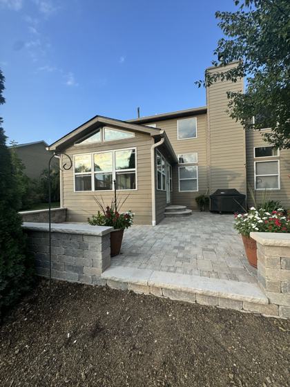 Stamped concrete patio work by OnCall Home Co.