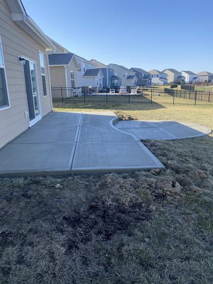 Stamped concrete patio work by OnCall Home Co.