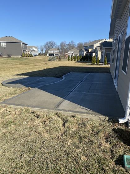 Stamped concrete patio work by OnCall Home Co.