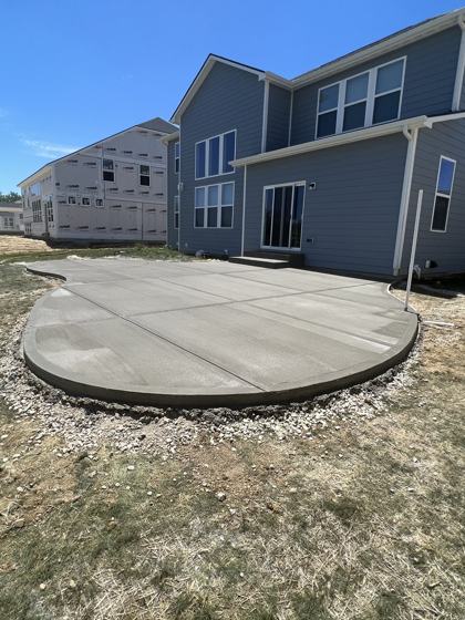 Stamped concrete patio work by OnCall Home Co.