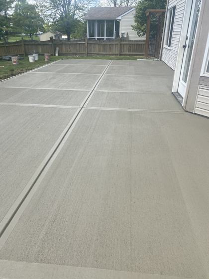 Stamped concrete patio work by OnCall Home Co.