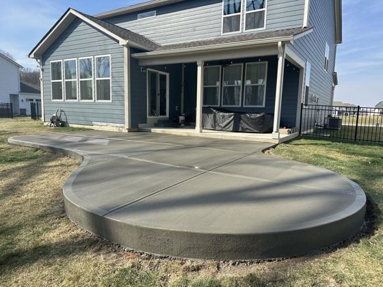 Stamped concrete patio work by OnCall Home Co.