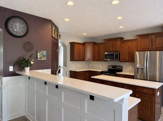 Kitchen backsplash and tile work by OnCall Home Co.