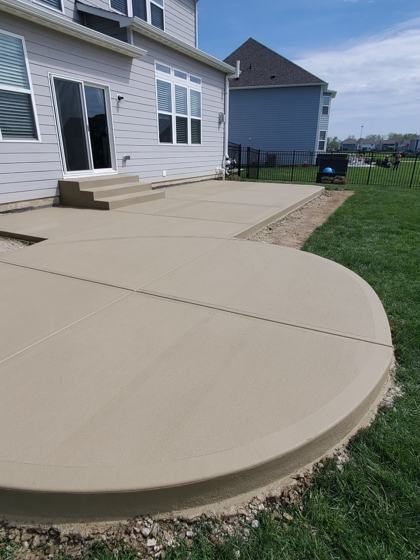 Stamped concrete patio work by OnCall Home Co.