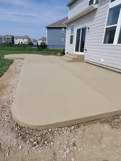 Stamped concrete patio work by OnCall Home Co.